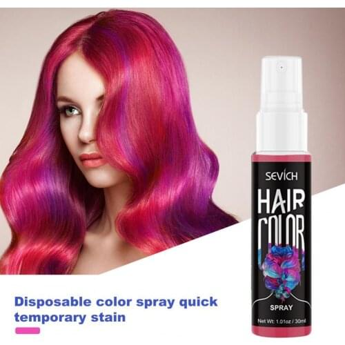 30ml Hair Color Colorful Long Lasting DIY Dye Easy to Color Disposable Hair Glitter Spray for Hair Styling Coloring Products