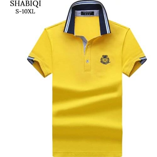 2019 Mens Polo Shirts Fashion Solid slim camisa polo Shirt Tops&Tees Brand Summer Clothing plus Size S-10XL