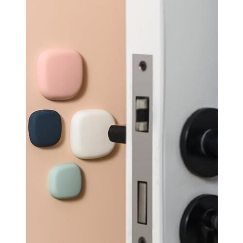 4PCS Door Handle Silicone Anti-collision Buffer Pad Suction Cups Behind Refrigerator Doors Toilet Silent Shockproof Stickers