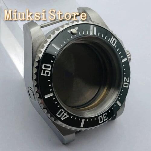 43mm Sterile SEA Case Ceramic Bezel For Miyota 8215 8205 821A ETA 2836 Mingzhu DG 2813 3804 Seagull ST1612 movement
