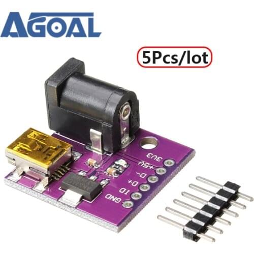 5Pcs/lot 5V Mini USB Power Connector DC Power Socket Board For DIY Free Shipping