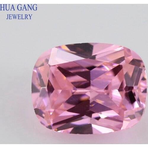 5A Pink Baguette Shape Cut CZ Stone Synthetic Gems Cubic Zirconia For Jewelry Size 5x7~10x14 Free Shipping