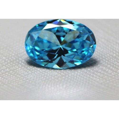 Created Aquamarine tourmaline popular stones and crystals oval shape bright cut faceted gemstone beads for jewelry diy design