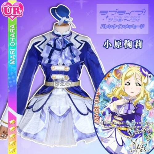 Anime cosplay 2019 Love live Sunshine Aqours Brightest Melody Mari Ohara Cosplay costume lolita dress A