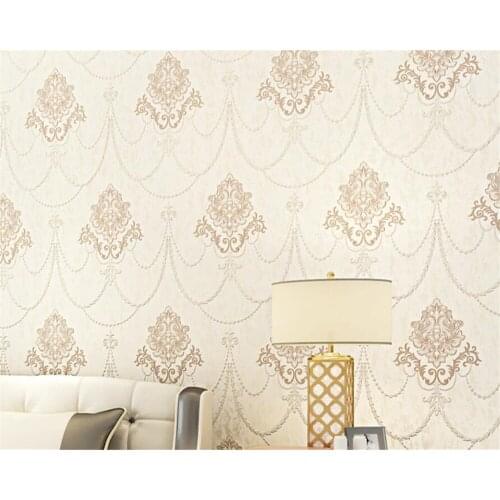 Beibehang High - grade European embossed wallpaper waterproof wallpaper modern simple Home background decoration 3d wallpaper