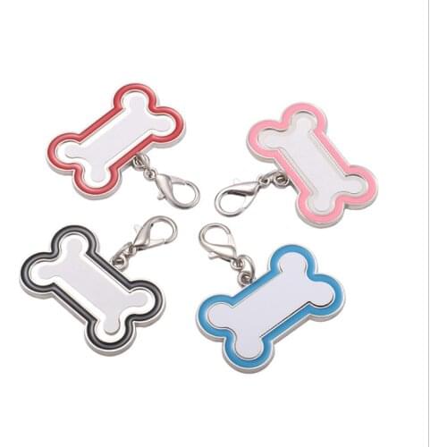 Free Shipping 20pcs/lots Blank Dog Bone Shape Key Chain Pet Tag DIY Gifts Printing Sublimation Ink Transfer paper Print
