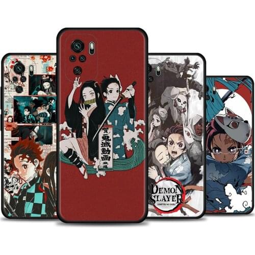 Demon Slayer Kimetsu No Yaiba Funda for Redmi K40 Plus 9A 9C 9T Coque Phone case For Redmi Note 10 Pro Max 9 9s 9t 8t 7 Cover
