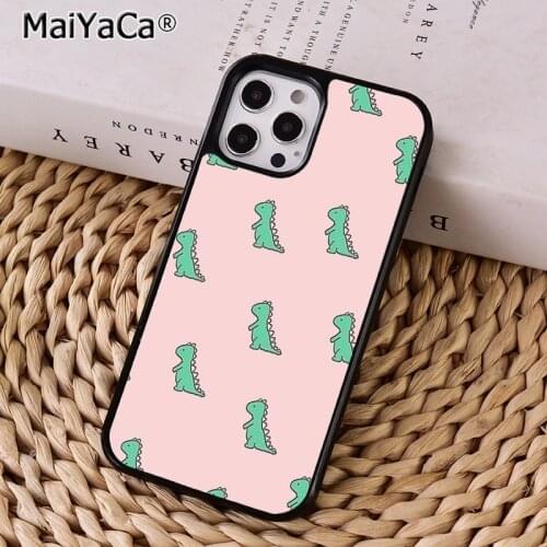 Pink dino Phone Case Cover For iPhone 5s 6s 7 8 plus XR XS 11 12 pro max Samsung Galaxy S8 S9 S10