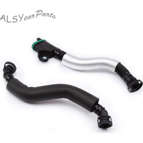 YMM 06H 103 495 AH 06J 103 221 B 2 PCS Oil Water Separator Breathing Hose Exhaust Pipe For VW Tiguan Audi 06J 103 221 B Pipe