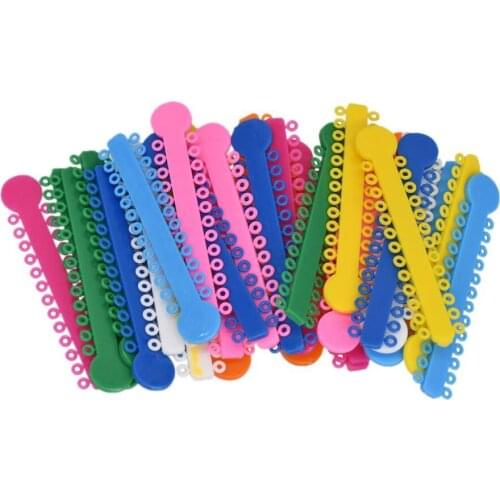 40 pcs/bag Dental Ligature Ties Orthodontics Elastic Rubber Bands Multi Color Dental Material Braces for Teeth Dentist tools