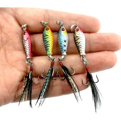HENGJIA metal lead fishing lures hard baits wobblers artificial jig lures pesca fishing tackles 8pcs