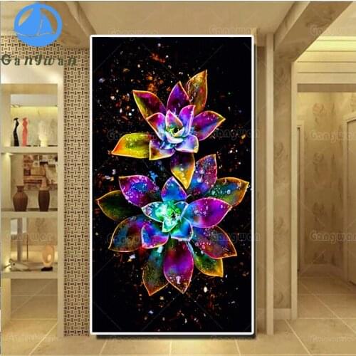Porch decoration painting large Diamond Painting succulent plants Embroidery Full square round drilling 5d Diamond Mosaic kits