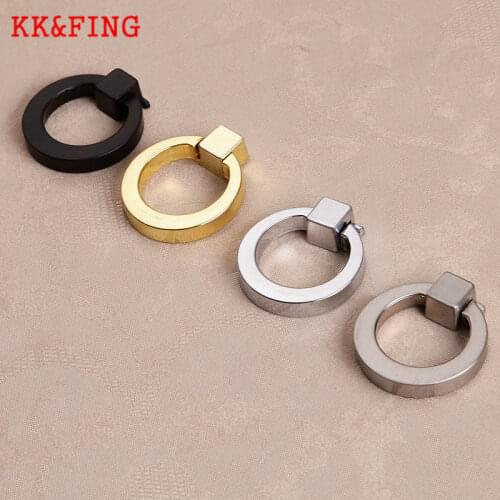 KK&FING Modern Pull Ring Drawer Knobs Solid Zinc Alloy Kitchen Cabinet Handles Cupboard Wardrobe Door Pulls Furniture Hardware