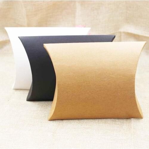 ZerongE jewelry pillow gift box black/brown/white color cardboard paper gift box 20pcs per lot for gift/candy favors/products