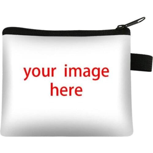 Customize Your Name Coin Purse 3D Printing Customizable Photo Coin Bag Card Bag Woman Shopping Wallet