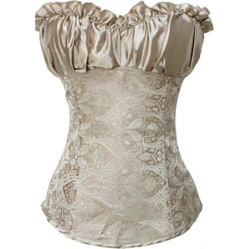 SUMMER DRESS SLIMMING SEXY WAIST WOMEN BONE TRANING SHAPER GOLD BLACK GRAY RED WHITE FLORAL OVERBUST LACE-UP CORSET S-2XL