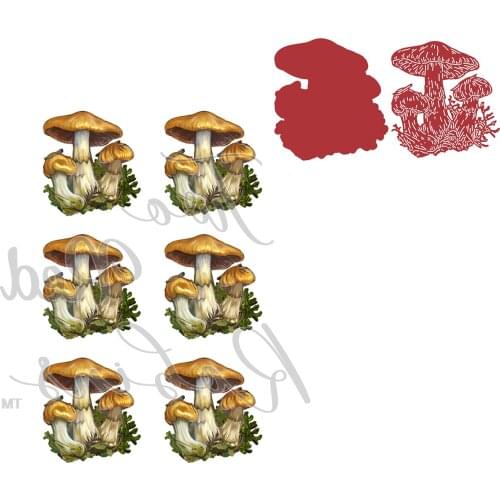 Mushrooms Metal Cutting Dies for DIY Scrapbooking Crafts Dies Cut Stencils Maker Photo Album Template Handmade Decoration 2021