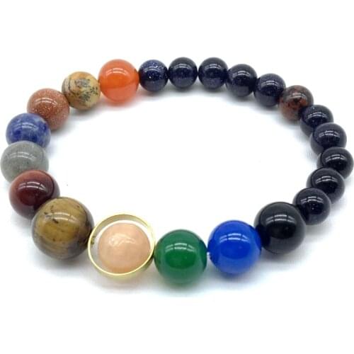 2019 Universe Planets Yoga Bracelet Fashion man bracelets solar system bangle elastic for drop shipping