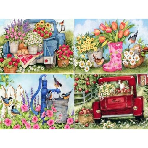 5D DIY Diamond Painting Flower Bird Kit Full Drill Diamond Embroidery Mosaic Art Picture of Rhinestones Gift Home Decoration