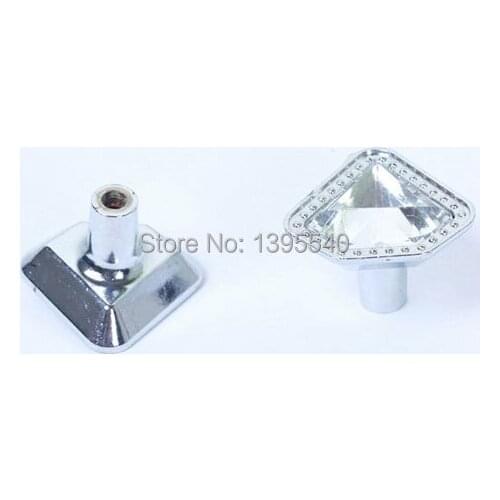 New 10pcs Clear Crystal Cabinet Drawer Knob jewelry box drawer pulls Kitchen Cabinet Knob Shoes Cabinet Pull Wine Cabinet Pull
