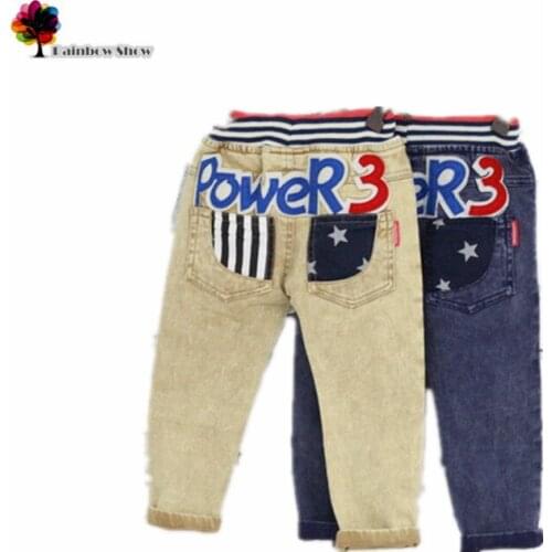 New Children Pants Autumn Spring Boys Casual Pants Letters Stars Cotton Quality Pants Kids Clothing