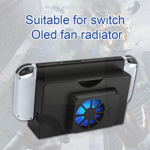 For Switch Oled Charge Stand Cooling Fan Radiator For Oled With Version Cable Station Usb Charger Type-c A5b1