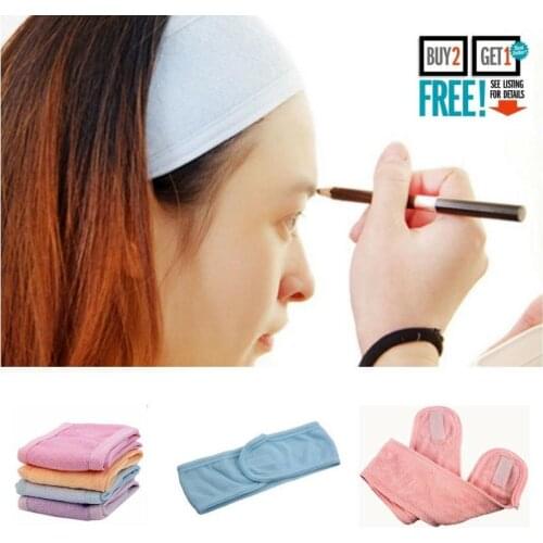 Towel Head Band Sweat Hairband Head Wrap Non-slip Stretchable Headband Hair Band for Sports Face Wash Makeup