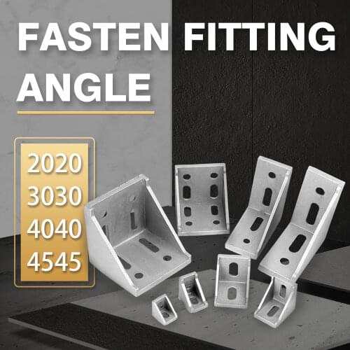 10 Pcs Aluminium Angle Corner Joint Connector 2020 3030 4040 4545 Right Angle Bracket Industrial Fittings