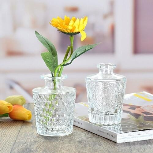 Simple Transparent Glass Small Vase Nordic Decoration Living Room Flower Home