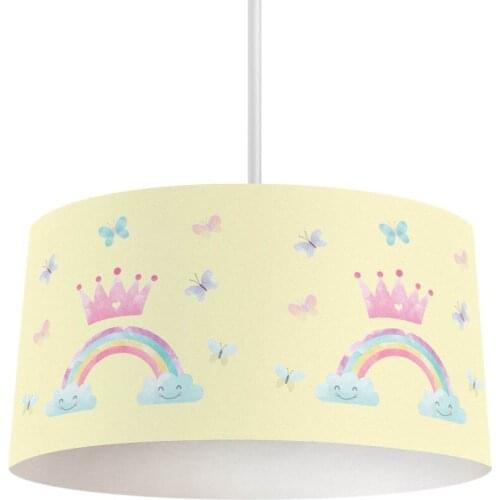 Rainbow and Butterflies Boy Printing Patterned Kids Baby Room Bedroom Light Pendant Lamp Chandelier