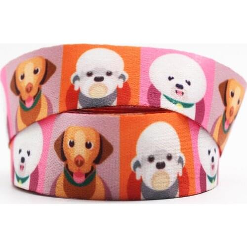 Cute Dog Printed Lanyard Ribbon Badge Id Lanyard/mobile Phone Strap/key Lanyard Neck with Keychain10MM/16MM/20MM/25MM/35MM