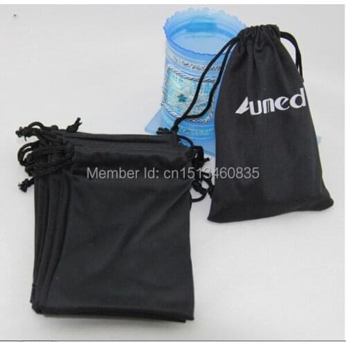 1000pcs glasses drawstring bag 9*9cm microfiber bag with custom logo and include shipping by express for jewlery sunglasses