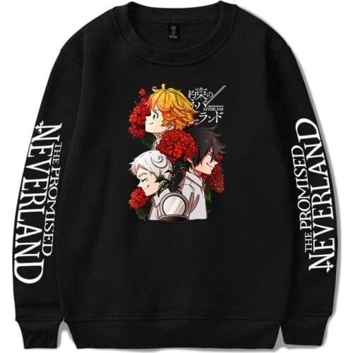 The Promised Neverland 2 Japanese manga Streetwear O-neck Sweatshirt Printed Outwear High Quality Pullover Round Collar tops