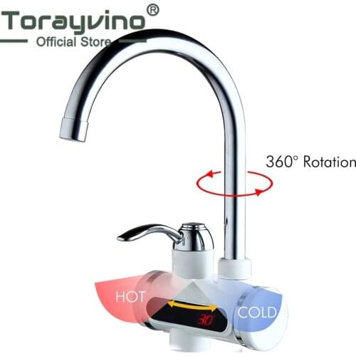 Torayvino RU Instant Tankless Electric Faucet Kitchen hot Water Heater Instant Heating Water heater with LED Electric Faucet