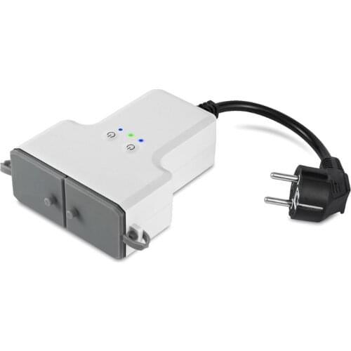 Dual WIFI Smart Waterproof Socket IP44 Outdoor Smart Plug Outlets Tuya Works with Smart Life Home App Timer Voice Remote Control