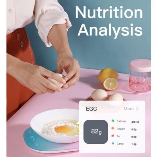 Smart Kitchen Scale Digital Food Weight Scale for Cooking Baking Jewelry Grams Ounces Measuring Weighing Scales