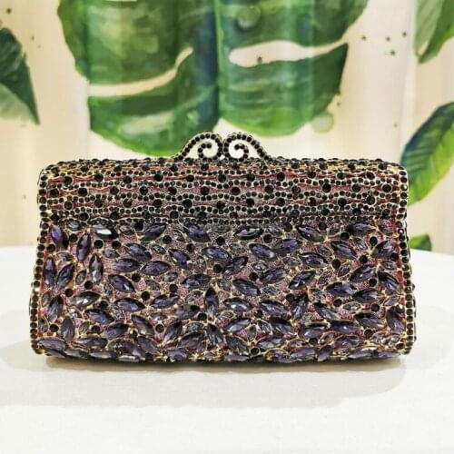 Gold Silver Evening Bag Holiday Party Clutch Purse Crystal Bag Day Clutches Prom Ladies Handbag chain shoulder crossbody bags