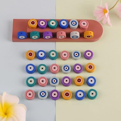 Sunrony 10PCS Baby Teething Toys Cartoon Angel Eyes Animal Baby Teether Rodent For Pacifier Chain Food Grade Toys Baby Teether