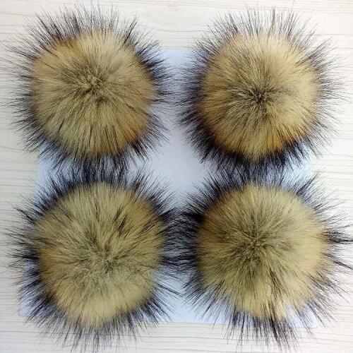 12,15cm Imitate Fur Pompoms DIY Dolls Garment Handmade Material Soft Fluffy Pom Poms for hats and garment accessories Wholesale