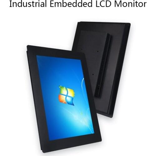 17.3" Monitor Industrial Display LCD Screen VGA HDMI DVI TV Not Touch Screen 1600*900 Buckles Mounting