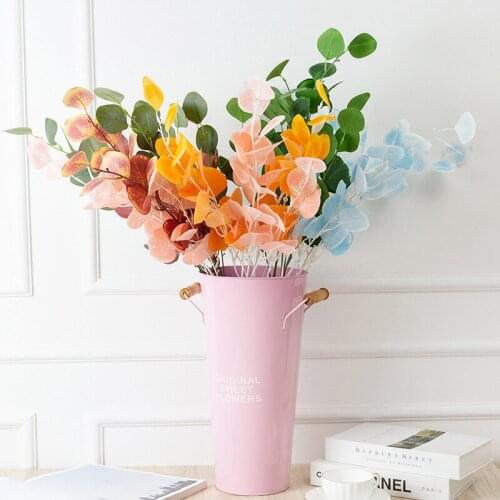 2 PCS Simulation Apple Brunch Artificial Plants Fake Leaves Home Garden Office Decoration