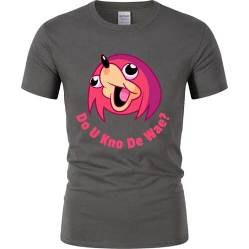 2021 Do U Kno De Wae ? Kawaii Internet Meme Men TShirts Funny De Wae Mens T-shirt Ugandan Knuckles The Way Viral TShirt 5-DG-55