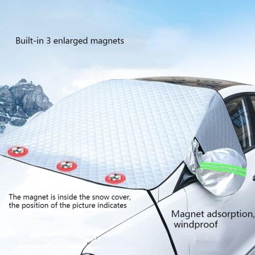 2021Waterproof Car Windshield Snow Cover Sun Shade Protector Thicker Snow Protection Cover Extra Thick Dual Layer Design