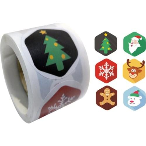 500pcs New Year Christmas Gift Stickers Winter Snowman Scrapbooking Label Sticker Seal Sticker