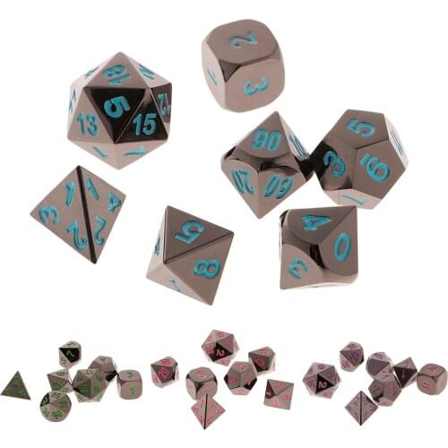 7Pcs/Set Polyhedral Board Game Toy For Dungeons Dragons TRPG DND D4-D20 Dice