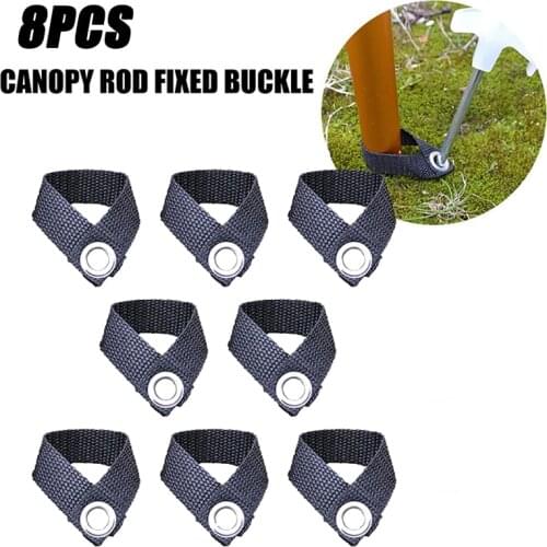 8Pc/sets Outdoor Tent Nail Fixing Buckle Camping Fishing Canopy Pole Holder Fixed Hook Windproof Buckle Accessories