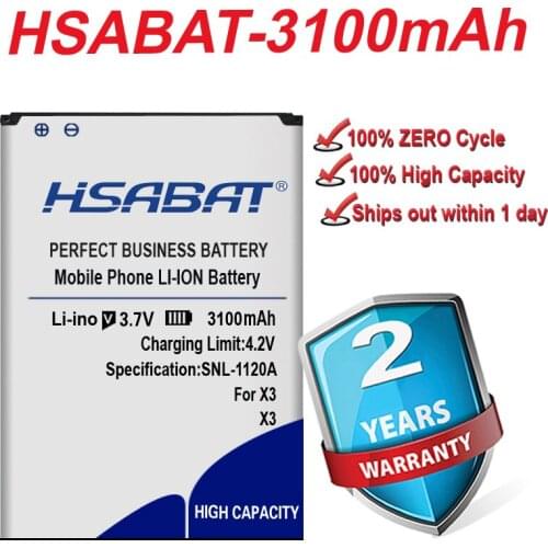HSABAT 3100mAh Battery for DOOGEE X3 Batteries free shipping