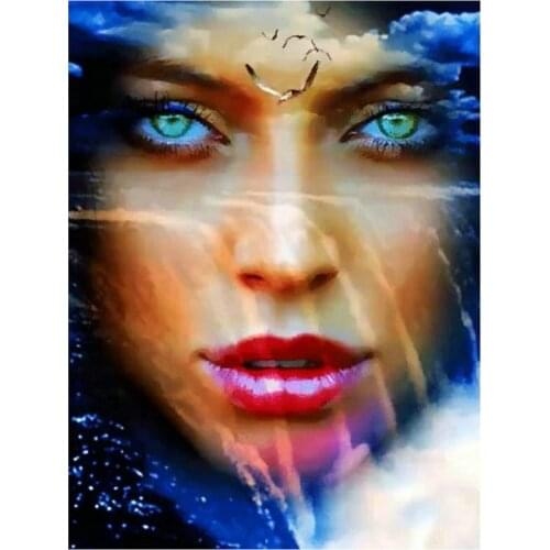 New 5d diy diamond painting beautiful woman avatar full square diamond painting landscape home decor kit