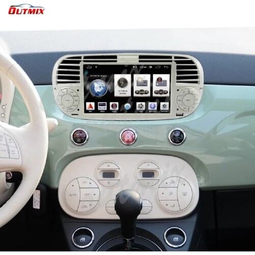 In Stock Android 10.0 Quad Core Car multimedia player FOR FIAT 500 Radio GPS DSP WIFI 3G Bluetooth Steering wheel Control