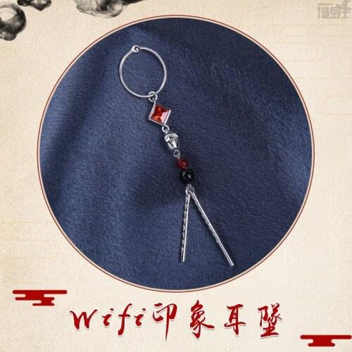 Anime Eardrop Grandmaster of Demonic Cultivation Wei Wuxian S925 Sterling Silver Earring Jewelry Dangler Earring Accessories